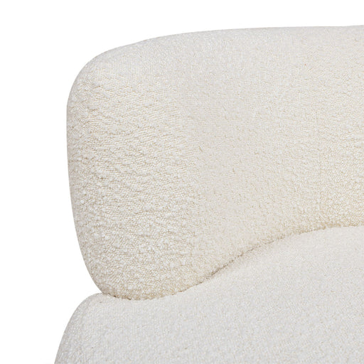 Fuji - 360 Swivel Low Barrel Back Accent Chair - Ivory White - R&R Furniture Gallery (Fountain Valley, CA)