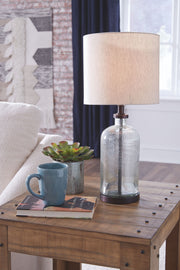 Bandile - Glass Table Lamp  - Clear / Bronze Finish - R&R Furniture Gallery (Fountain Valley, CA)