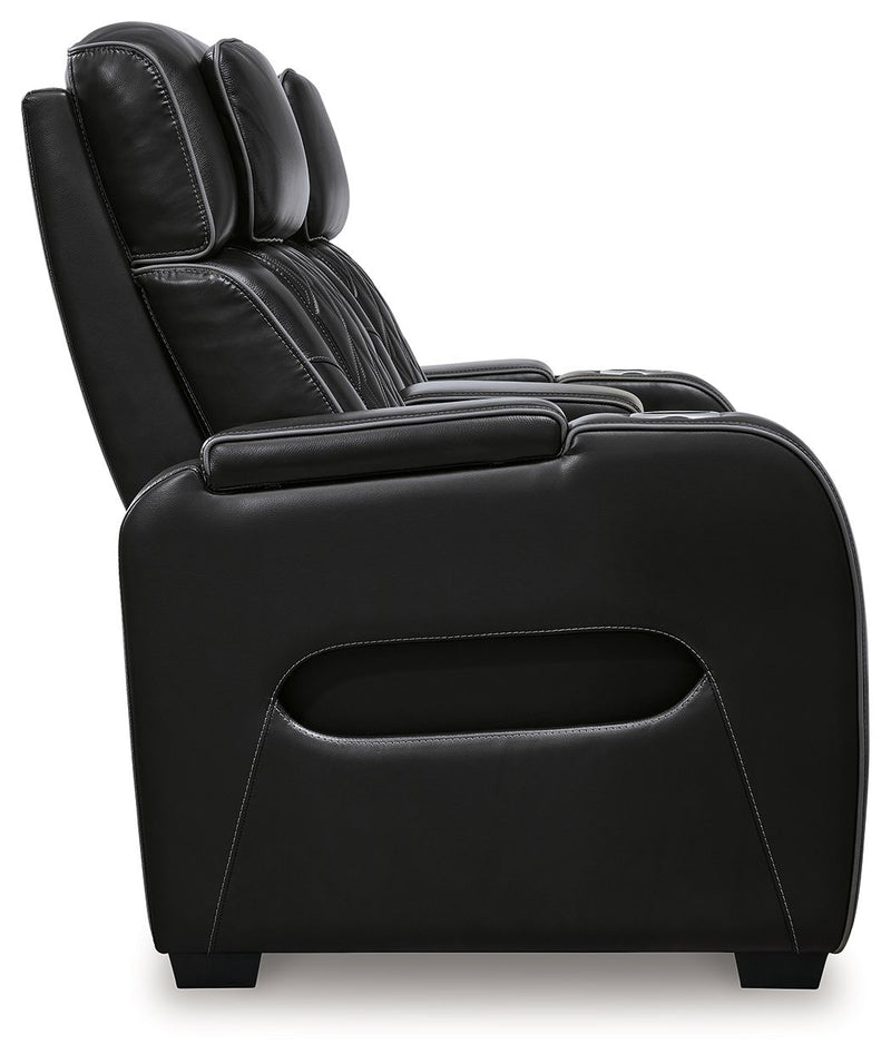 Boyington - Power Reclining Loveseat With Console/Adj Hdrst - R&R Furniture Gallery (Fountain Valley, CA)