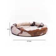 Marble Round Edged Catch-All - Breccia White Brown - R&R Furniture Gallery (Fountain Valley, CA)