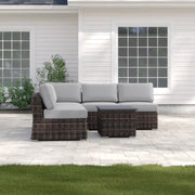 Wicker Sectional Sofa With Cushions And Table - R&R Furniture Gallery (Fountain Valley, CA)