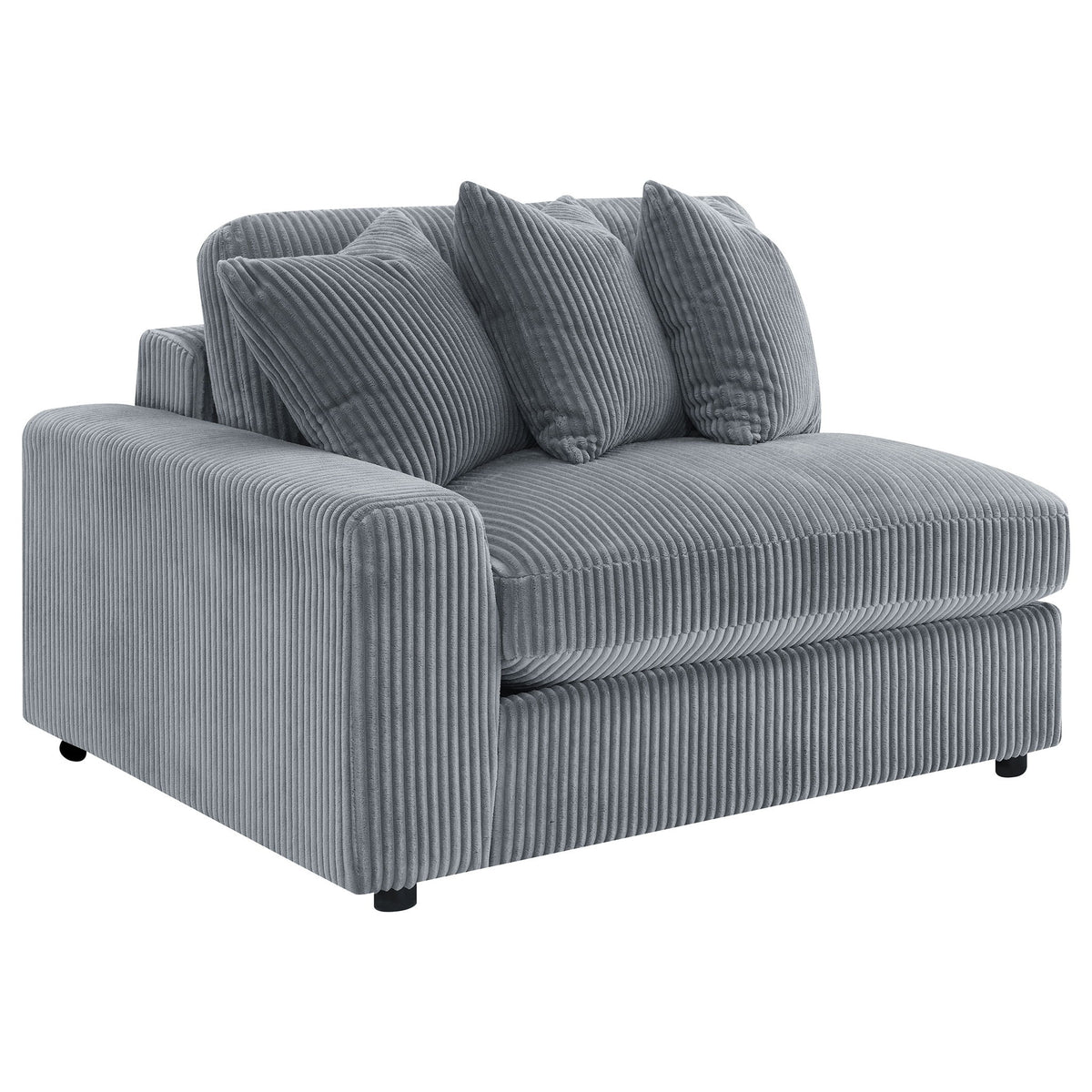 Marcus - Fog Track Arms Reversible Sectional With Pillows - Fog