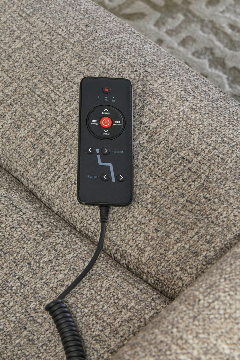 Penfield - Power Zero G Console Loveseat With Heat, Massage & Speaker P3 - Frappe - R&R Furniture Gallery (Fountain Valley, CA)