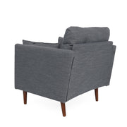 Enchantica - Upholstered Fabric Club Chair With Button Tufted And 2 Accent Pillows - R&R Furniture Gallery (Fountain Valley, CA)
