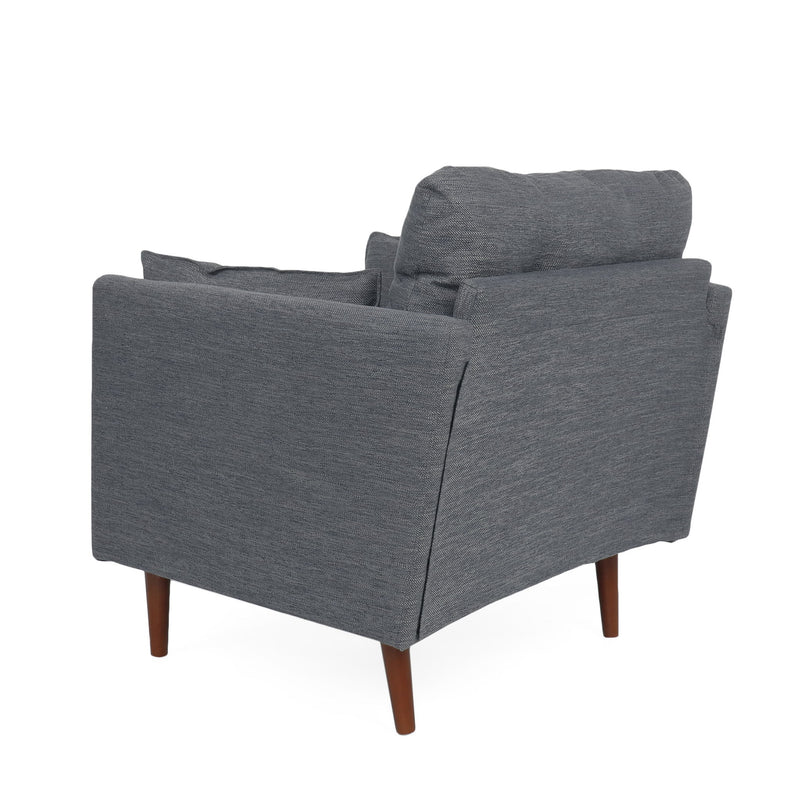 Enchantica - Upholstered Fabric Club Chair With Button Tufted And 2 Accent Pillows - R&R Furniture Gallery (Fountain Valley, CA)