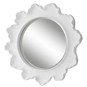White round wall mirror with a sea coral-inspired frame by Uttermost, perfect for coastal or nautical decor accents.