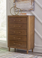 Lyncott - Five Drawer Chest - Brown - R&R Furniture Gallery (Fountain Valley, CA)