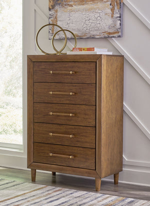 Lyncott - Five Drawer Chest - Brown - R&R Furniture Gallery (Fountain Valley, CA)
