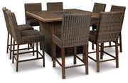 Paradise Trail - Square Bar Table w/Fire Pit - Medium Brown - R&R Furniture Gallery (Fountain Valley, CA)