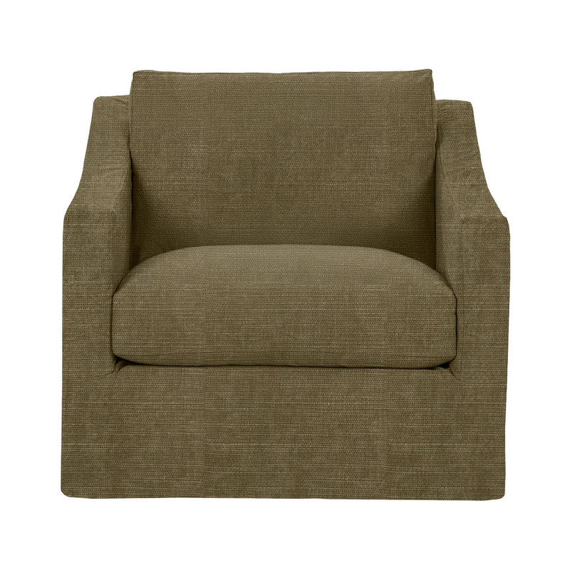 Classic Home Kipton swivel chair with a cushioned seat and backrest, featuring a modern design and a swivel base.