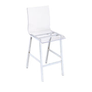 Nadie - Counter Height Chair (Set of 2) - Clear Acrylic & Chrome - R&R Furniture Gallery (Fountain Valley, CA)