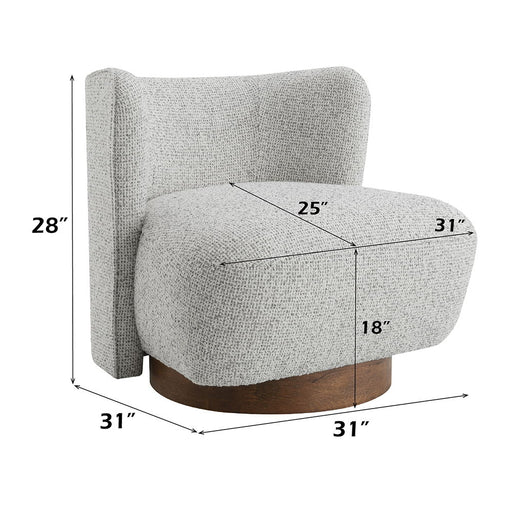 Lisa - Accent Chair - Gray Tweed - R&R Furniture Gallery (Fountain Valley, CA)