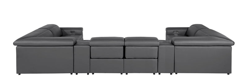 1126 - 8-Piece U-Shaped Sectional Sofa In With 4 Power Recliners & Power Headrest