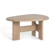 Classic Home Langford coffee table with a wooden top and metal legs, modern design for living room decor.