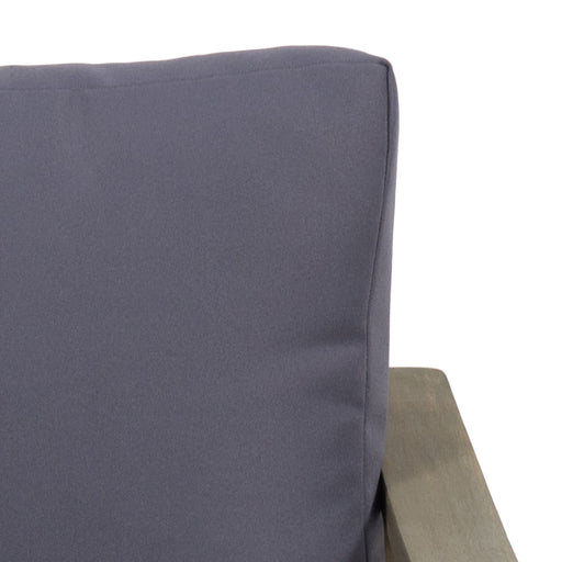 Noble House Samwell outdoor 2-piece coffee table and loveseat set with woven rattan design and plush cushions.