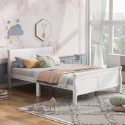 Platform Bed Frame Mattress Foundation Sleigh Bed With Headboard / Footboard / Wood Slat Suppor - R&R Furniture Gallery (Fountain Valley, CA)
