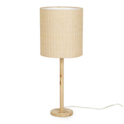 Lamia - Burl and Raffia Designer Table Lamp - Natural - R&R Furniture Gallery (Fountain Valley, CA)