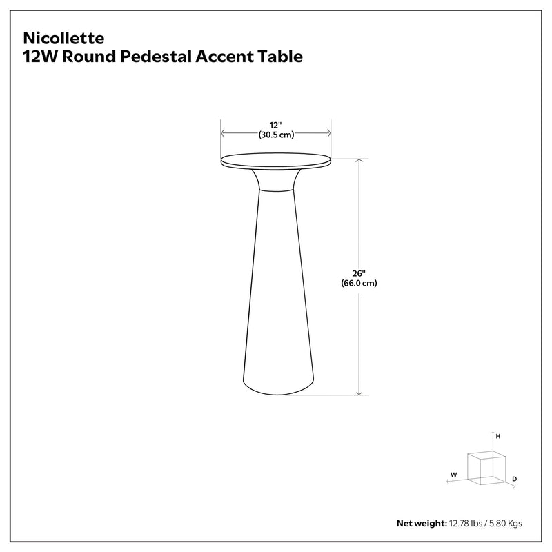 Nicollette - Side Table - Antique Brass - R&R Furniture Gallery (Fountain Valley, CA)