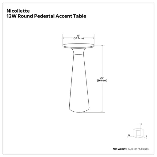 Nicollette - Side Table - Antique Brass - R&R Furniture Gallery (Fountain Valley, CA)