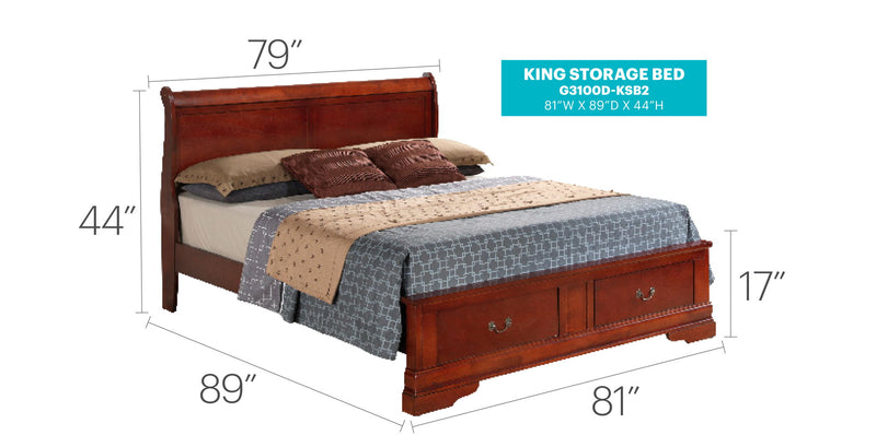 Upholstered Panel Sleigh Bed Design - R&R Furniture Gallery (Fountain Valley, CA)