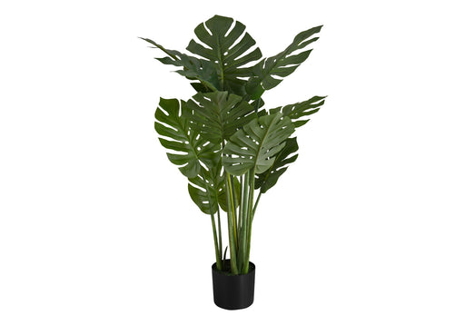 45" Tall, Artificial Plant, Monstera Tree, Indoor, Faux, Fake, Floor, Greenery, Potted, Real Touch, Decorative - Green / Black - R&R Furniture Gallery (Fountain Valley, CA)
