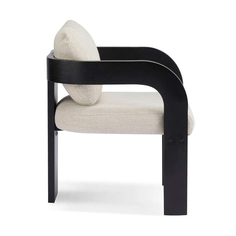 Dining Chairs With Pillow Back (Set of 2) - Beige / Black - R&R Furniture Gallery (Fountain Valley, CA)