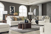 Benchcraft® Heartcort living room set with stationary chair and ottoman, featuring plush upholstery and modern design.