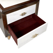 Belmont Place - Nightstand - White / Dark Brown - R&R Furniture Gallery (Fountain Valley, CA)