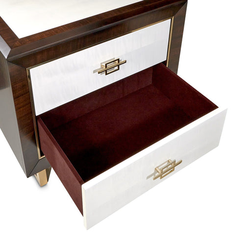 Belmont Place - Nightstand - White / Dark Brown - R&R Furniture Gallery (Fountain Valley, CA)