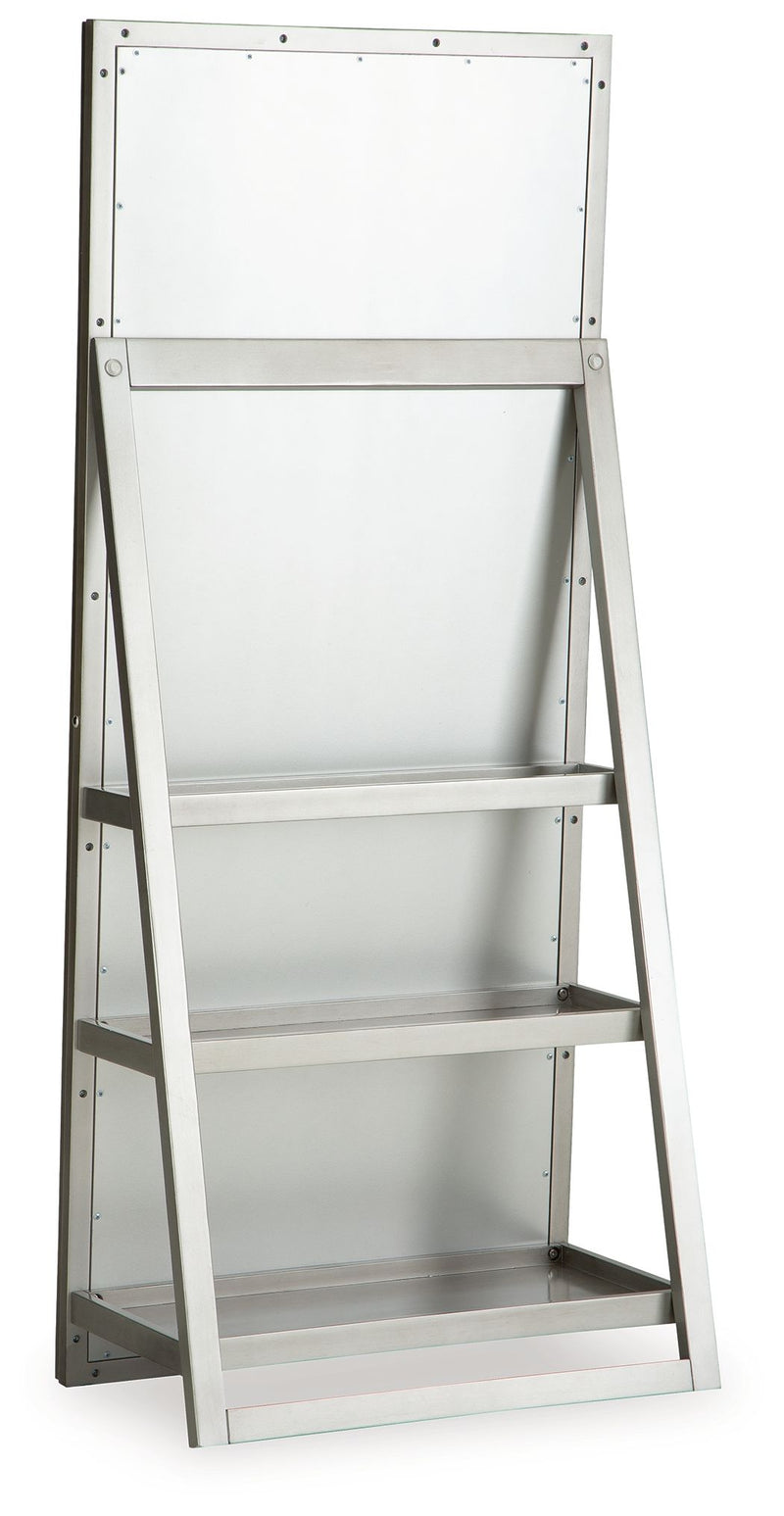 Evesen - Floor Standing Mirror With Storage - Champagne - R&R Furniture Gallery (Fountain Valley, CA)