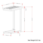 Handcrafted Skyler C Side Table by Simpli-Home with wooden finish and modern design, perfect for living room or bedroom decor.