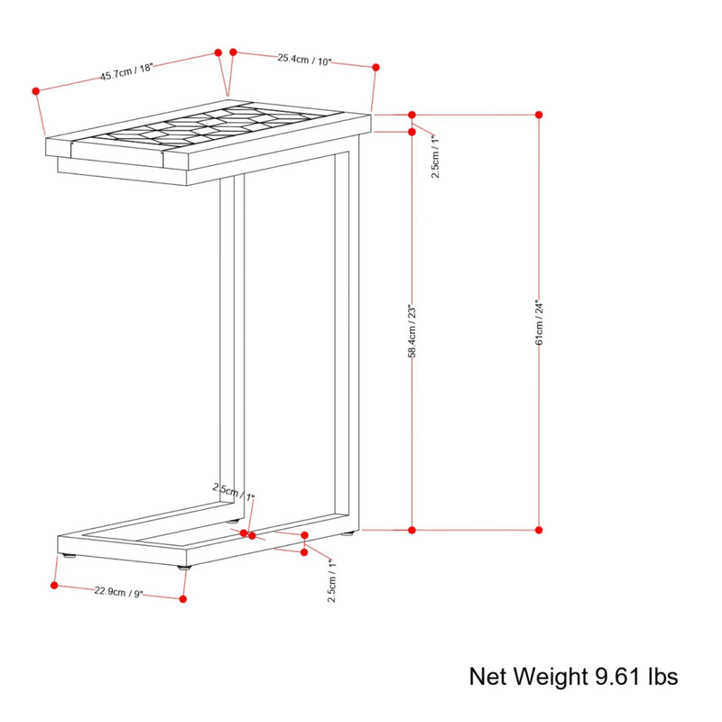 Handcrafted Skyler C Side Table by Simpli-Home with wooden finish and modern design, perfect for living room or bedroom decor.