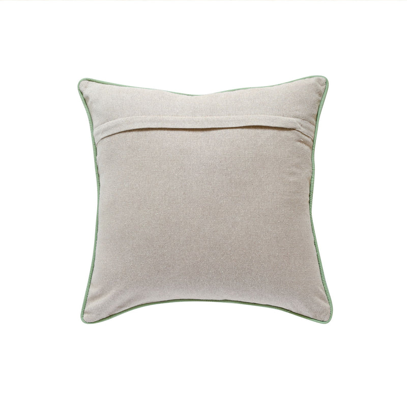 TOV Furniture Taman 20-inch natural cotton accent pillow cover with summer floral print for decorative bedding or sofa decor.