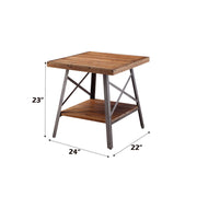 Ikram - End Table (Set of 2) - Weathered Oak & Sandy Black - R&R Furniture Gallery (Fountain Valley, CA)