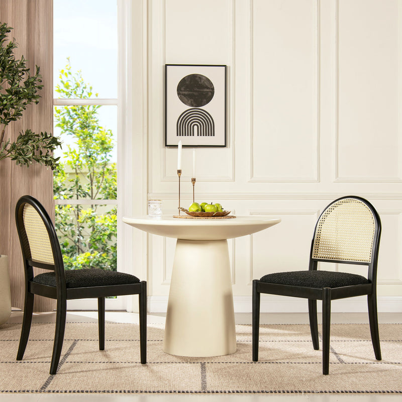 Panama - Curved Cane Side Dining Chair (Set of 2) - R&R Furniture Gallery (Fountain Valley, CA)