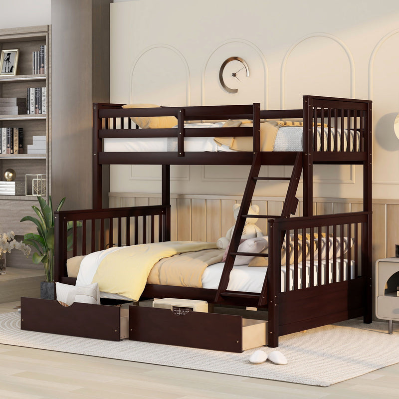 Bunk Bed With Ladders And 2 Storage Drawers - R&R Furniture Gallery (Fountain Valley, CA)