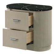 Travonte - Nightstand - Gray / Beige - R&R Furniture Gallery (Fountain Valley, CA)