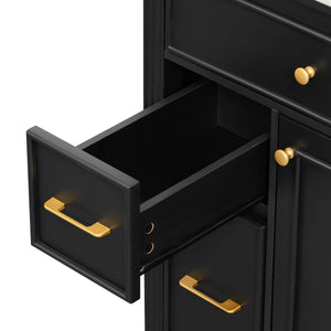 Freestanding Bathroom Vanity With Sink, Soft Close Door, Tip Out Drawer
