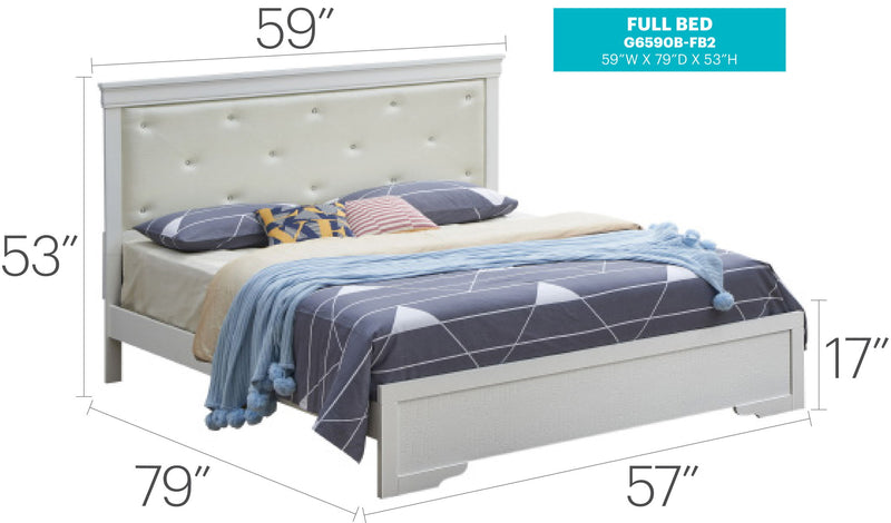 Chic Elegantly Designed Transitional Bed - R&R Furniture Gallery (Fountain Valley, CA)