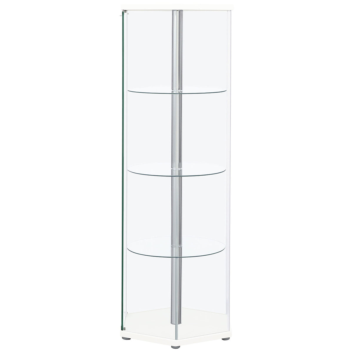 Tenley - 4 Shelf Curio Cabinet With Hexagonal Design