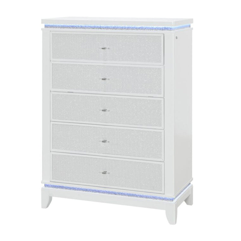 Adalid - Chest With LED Lighting - White - R&R Furniture Gallery (Fountain Valley, CA)