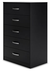 Finch - Five Drawer Chest - 46" Height - Black - R&R Furniture Gallery (Fountain Valley, CA)