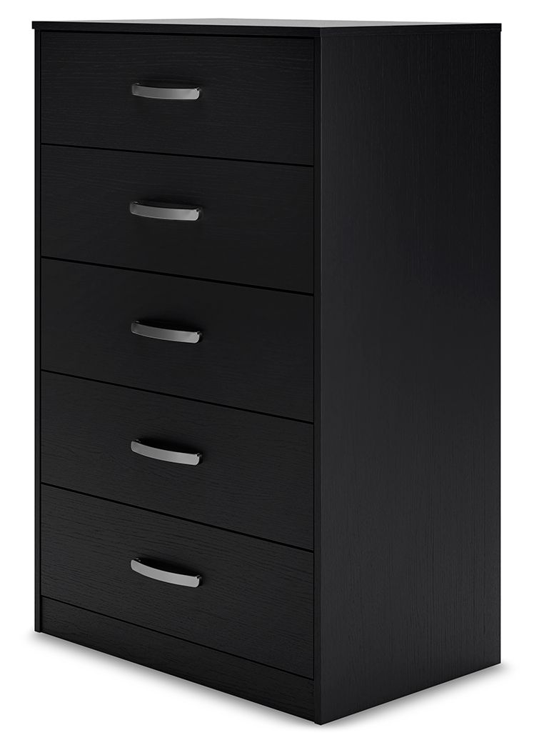 Finch - Five Drawer Chest - 46" Height - Black - R&R Furniture Gallery (Fountain Valley, CA)