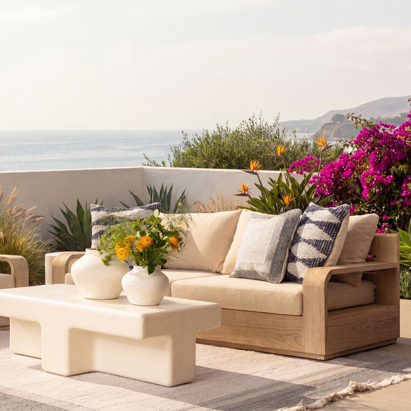 Lucrecia - Outdoor Sofa - Sand And Natural