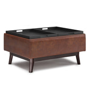 Owen - Tray Top Small Coffee Table Upholstered Storage Ottoman - R&R Furniture Gallery (Fountain Valley, CA)