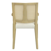 Mid Century Modern Arm Dining Chairs With Rattan Backrest - R&R Furniture Gallery (Fountain Valley, CA)