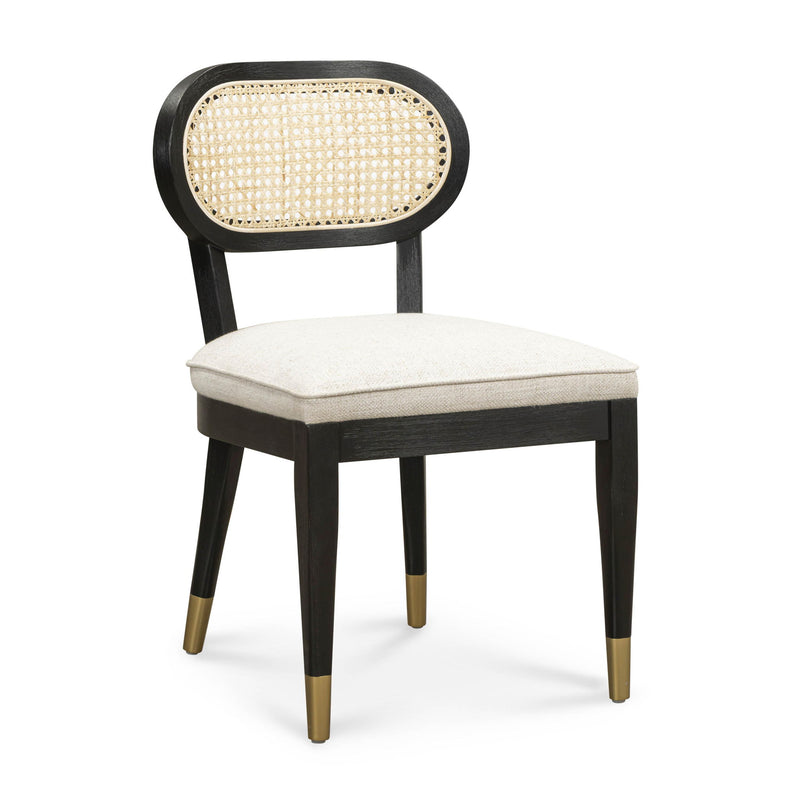 Cosette - Dining Chair - Black / Cream - R&R Furniture Gallery (Fountain Valley, CA)