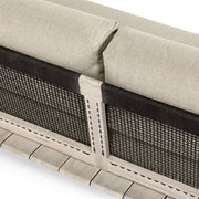 Livia - Teak Outdoor Sofa - Taupe - R&R Furniture Gallery (Fountain Valley, CA)