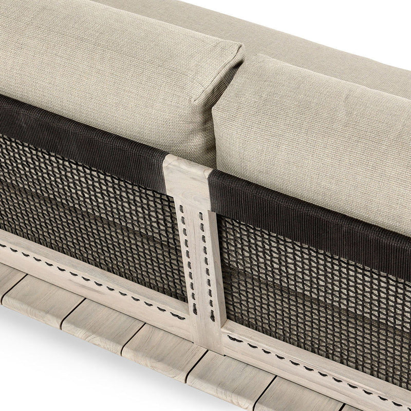 Livia - Teak Outdoor Sofa - Taupe - R&R Furniture Gallery (Fountain Valley, CA)