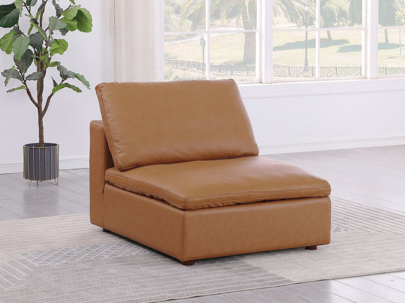 1100 - Armless Chair (Top-Grain Italian Leather) - R&R Furniture Gallery (Fountain Valley, CA)